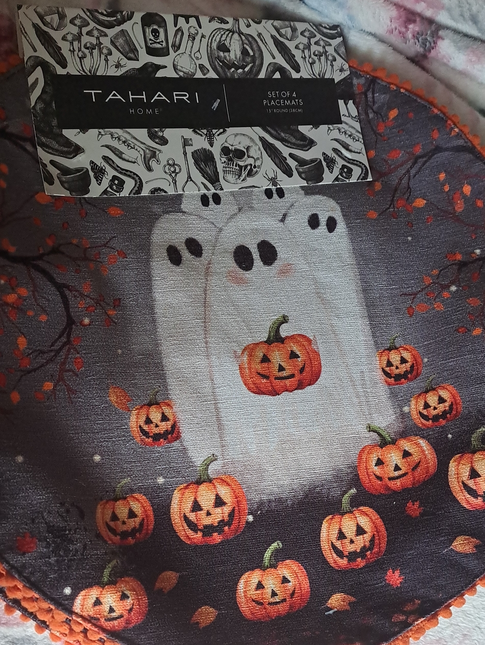 2 Sets Tahari Kids Halloween Ghost & Pumpkin Costume Accessory - Orange/White